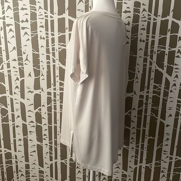 Soma Weekend split curved back hem super soft rayon stretch t-shirt loungewear - Picture 2 of 12